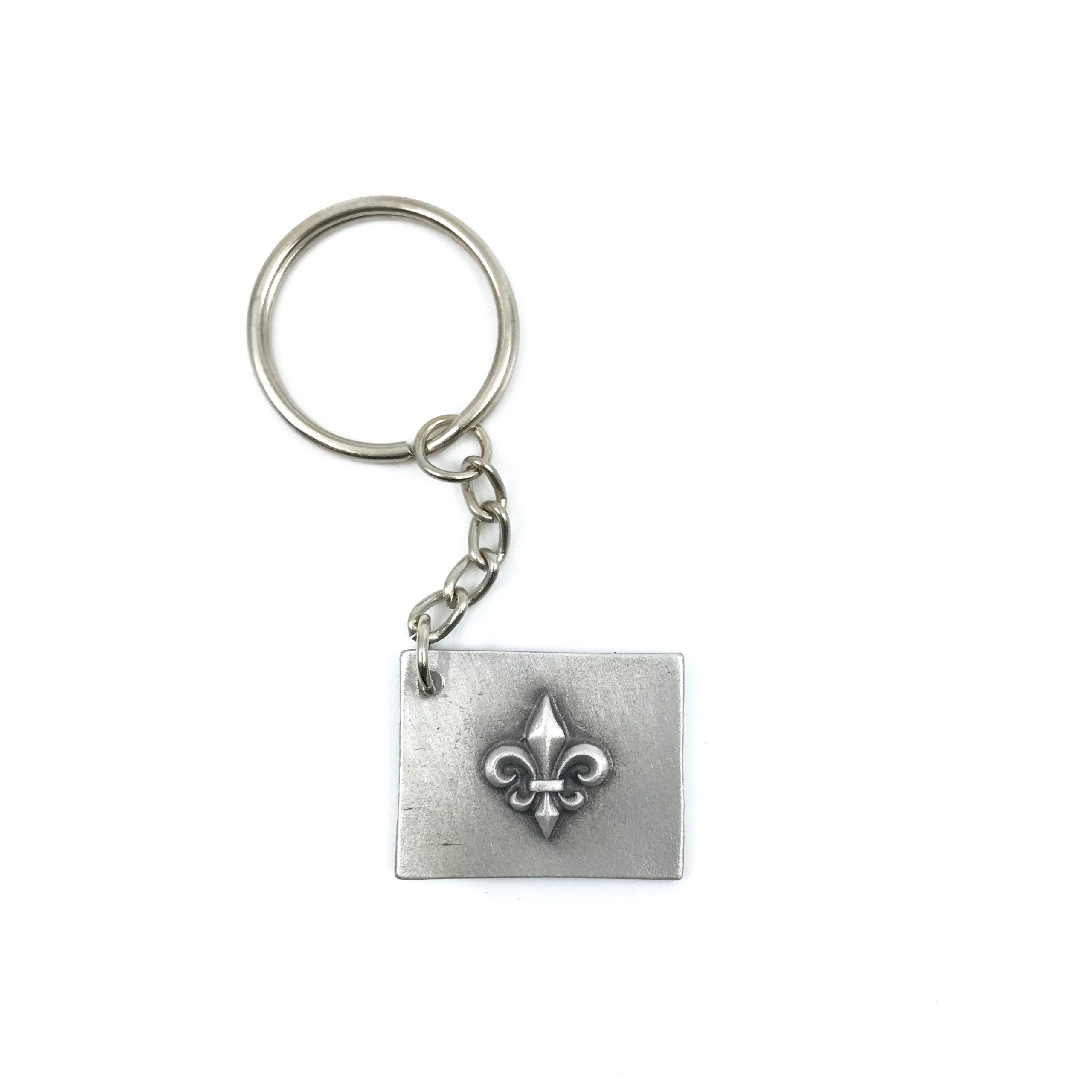 Fleur de lys keychain optional your name on the back of the product 